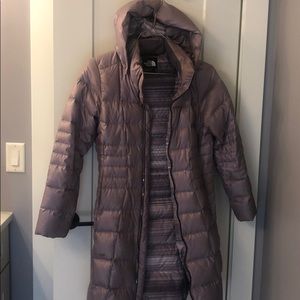 Lavender north face parka
